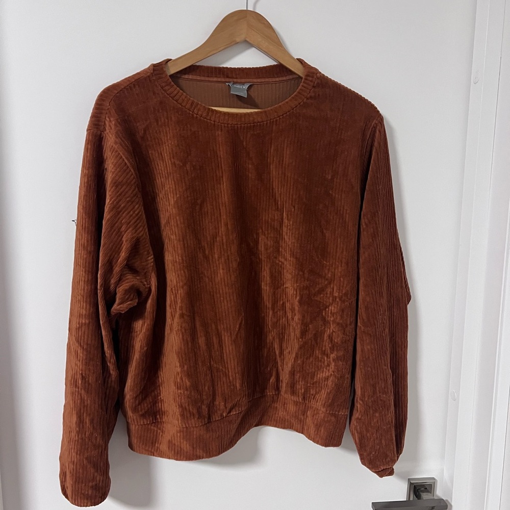 Rust Brown Corduroy Sweater